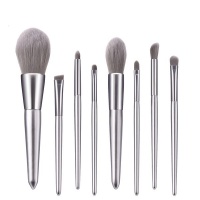 8 Piece Silver Premium Makeup Foundation Brushes Kit Photo