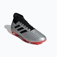 adidas Men's Predator 19.3 Firm Ground Soccer Boots - Silver/Black Photo