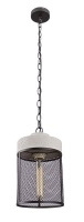 Bright Star Lighting Cement and Metal Cage Pendant Round Photo