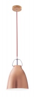 Bright Star Lighting Polished Copper Dome Pendant with Red Cord Photo
