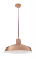 Bright Star Lighting Polished Copper Large Pendant with Red Cord Photo
