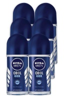 Nivea Men Cool Kick 48h Deodorant Anti-Perspirant Roll-on pack of 6 x 50ml Photo