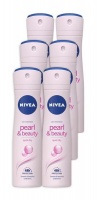 NIVEA Pearl & Beauty 48h Deodorant Anti-Perspirant Spray - 6 x 150ml Photo