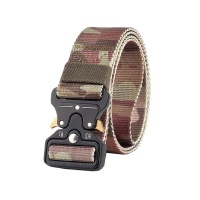 Heavy Duty Metal Buckle Military Tactical Waist Belt - Forest Camouflage Photo