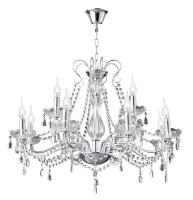 Bright Star Lighting 8 Light Polished Chrome Chandelier with Crystals Photo