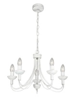 5 Light Simple Fossil White Chandelier Photo