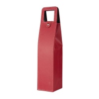 Reusable Upscale Leather Wine Bottle Carrier Bag Photo