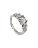 Miss Jewels- 925 Sterling Silver Princess Cut Ring Photo