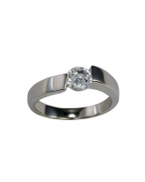 Miss Jewels- Cubic Zirconia Cocktail Ring in 925 Sterling Silver Photo