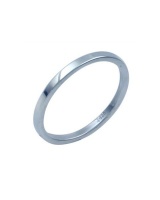 Miss Jewels- 2mm 925 Sterling Silver Flat Wedding Band Photo
