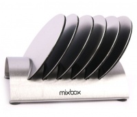 Mix Box Metal Stainless Steel Coasters Set Of 6 with A Holder Photo