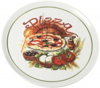 Tognana - 33cm Porcelain Pizza Plate Pizza Oven Image - Set Of 2 Photo