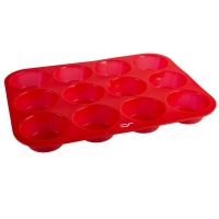 ALTA Silicone 12 Cup Muffin Pan - Red Photo