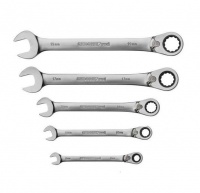 Gedore Red Combination Ratchet Spanner Set - 5 Piece Photo