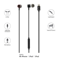 Tellur In-Ear Lightning Headphones MFi Certified Black Photo