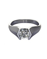 Miss Jewels - Tensions Set CZ Ring in 925 Sterling Silver - Size: P Photo