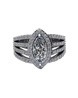 Miss Jewels - Marquise CZ Ring in 925 Sterling Silver Photo