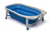 The Office Chair Corp Folding Baby Bath Tub with Handle - Blue Photo