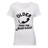 Older Than The Internet! - Ladies - T-Shirt - White Photo