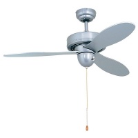 Eurolux Fan Airplane 42 Silver /Grey /Black With Pull Chain Photo