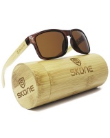 Skone Sahara Black Polarised UV400 Protection Bamboo Sunglass Photo