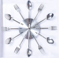 Parco 38cm Cutlery Clock - Silver Photo