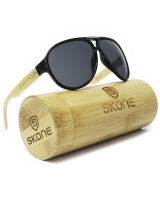 Skone Abacos Black UV400 Protection Bamboo Sunglasses Photo