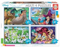 Educa Multi 4 Puzzles - Disney Classics - 50 80 100 & 150 Piece Photo