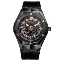 Forsining Augusto Automatic Mens Watch - Black/Rose Gold Photo