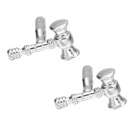 Judge's Gavel Hammer Classical Style Cufflinks for Men - Silver Colour Photo