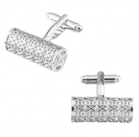 Fancy Cylinder Classical Style Cufflinks for Men - Silver Colour Photo