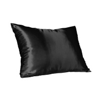 Black Satin Pillow Slip - Standard Photo