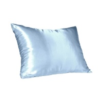 Blue Satin Pillow Slip - Standard Photo