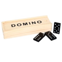 Bulk Pack x 6 Game Dominoes Wooden 15 x 5 x 3 cm Photo