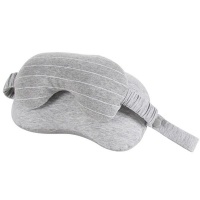 2" 1 Portable Travel Sleeping Eye Mask Pillow-Gray Photo