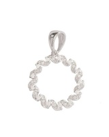 Miss Jewels- Circle Twist Pendant in 925 Sterling Silver Photo