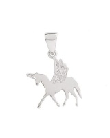 Miss Jewels- CZ Unicorn Pendant in 925 Sterling Silver Photo
