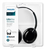 Philips Slim Fold Bluetooth Headphones - Black Photo