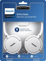 Philips Flat Foldable Headphone with microphone - White Photo