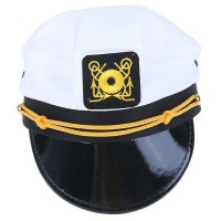 Captain Sailor Aviation Party Pilot Hat - White Photo
