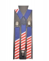 Unisex Suspenders Braces - American Flag Photo