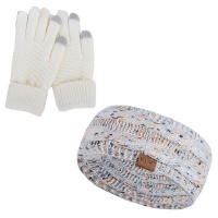 Gloves TouchScreen & Headband white Photo