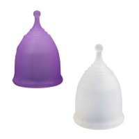 Menstrual Sleek Cup - Purple & White Photo