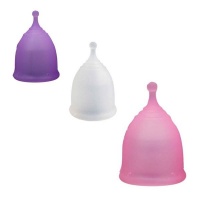 Menstrual Sleek Cup - Purple White & Pink Photo
