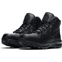 Men's Nike Manoa Leather Boots - Black Photo