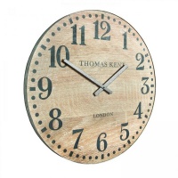 Thomas Kent 17.5cm Wharf Wood Effect Open Face Round Wall Clock Photo