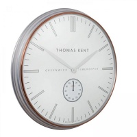 Thomas Kent 50cm Timekeeper White-Silver Round Wall Clock Photo