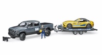 Bruder RAM 2500 Power Wagon with Roadster and trailer Photo