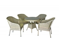 JOST White Garden Table With 4 Chairs Photo