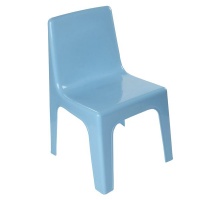 Junior Armless Kiddies Chair Light Blue - Set of 4 Photo
